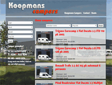 Tablet Screenshot of koopmans-campers.nl